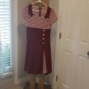 Red striped dress